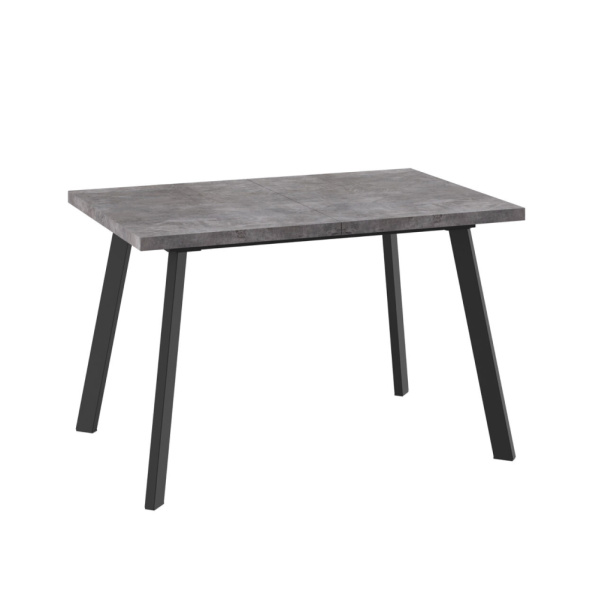 Стол BORG-120, раздвижной 120(160)х80, ДЫМЧАТАЯ КЕРАМИКА/ЧЕРНЫЙ)